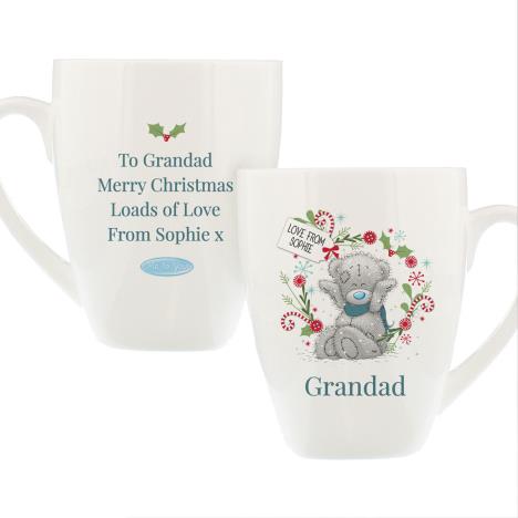 Personalised Me to You Blue Scarf Christmas Latte Mug £10.99